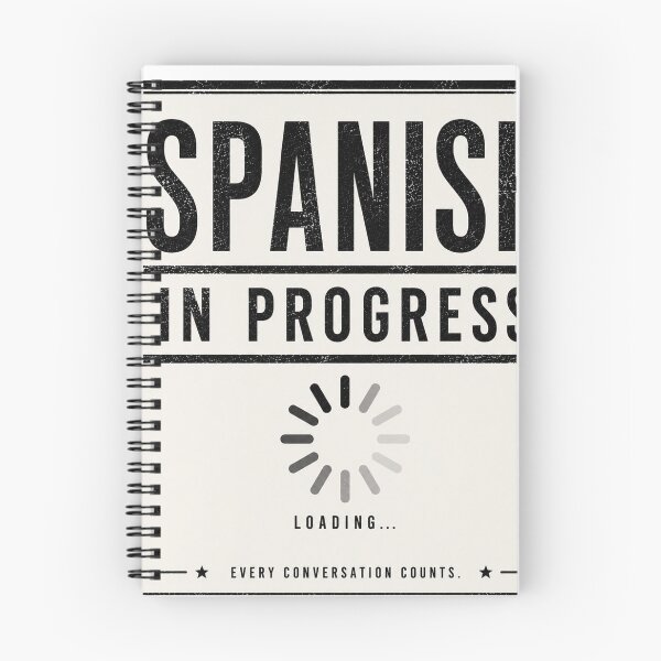 Item preview, Spanish in Progress | Minimalist Language Learning Typography Design designed and sold by Trodyglot.
