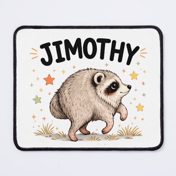 Item preview, Jimothy Raccoon Cute Round Illustrated Fan Art Design designed and sold by VGAfanatic.