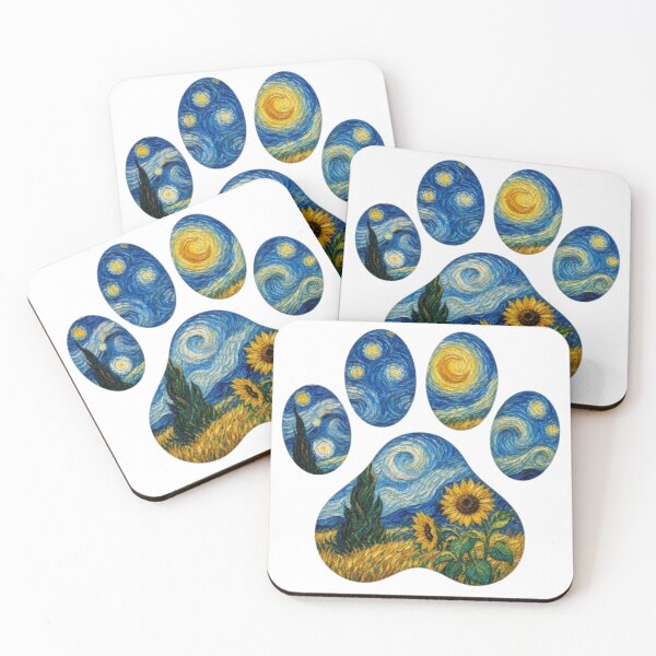 Item preview, Paw Prints Dog Van gogh designed and sold by Petsthetic.