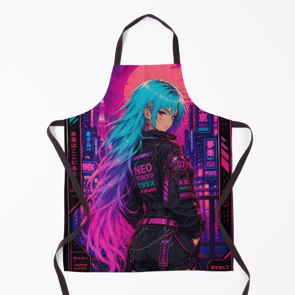 Item preview, Cyberpunk Vaporwave Girl - Retro Anime Aesthetic designed and sold by Apocalyptic Art Studio.