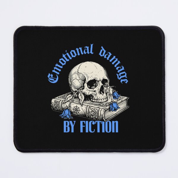 Item preview, Emotional Damage By Fiction Vintage Skull Bookish Reading designed and sold by LinaValearte.