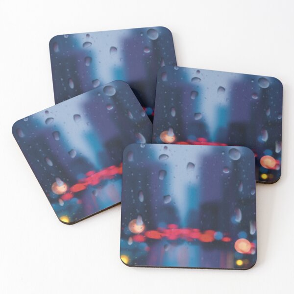 Item preview, Rainy city at night designed and sold by zcatstudio.