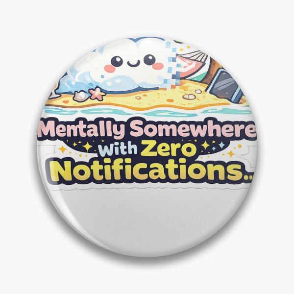 Item preview, Mentally Somewhere With Zero Notifications Sticker  designed and sold by dearstickers.
