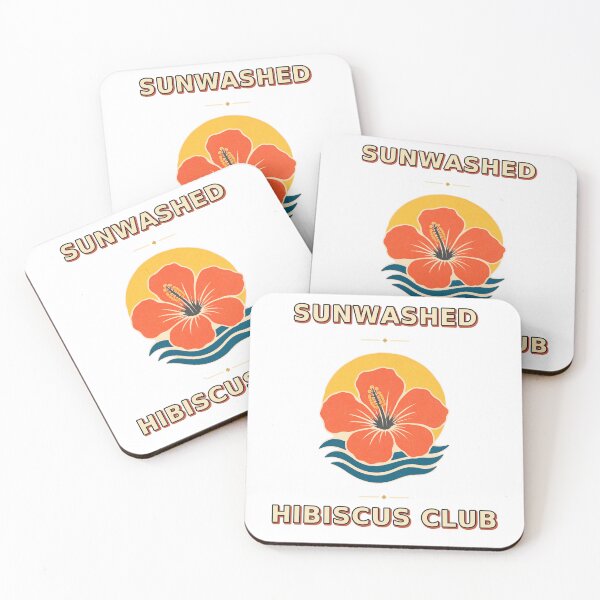 Item preview, Sunwashed Hibiscus Club Minimal Retro Floral designed and sold by Freshloop Studio | Whimsical Vintage Art.