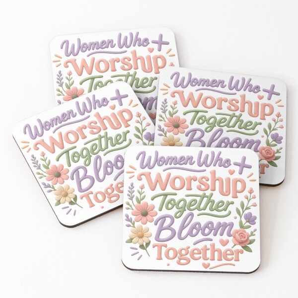 Item preview, Women Who Worship Together Bloom Together, Christian Women's Fellowship, Floral Faith-Inspired Design designed and sold by Jas-Mine Croche & More LLC.