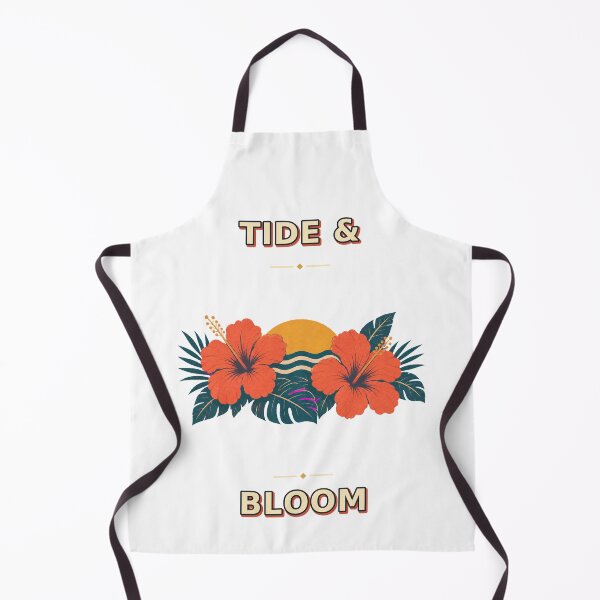 Item preview, Tide And Bloom Retro Hibiscus Ocean Graphic designed and sold by Freshloop Studio | Whimsical Vintage Art.