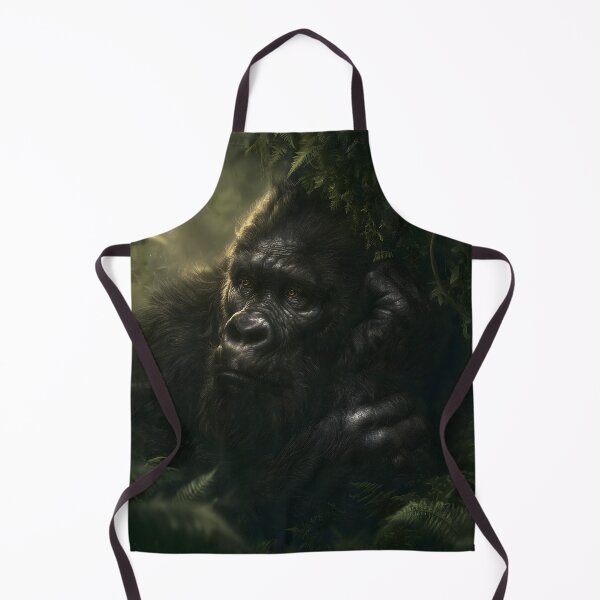 Item preview, Mountain Gorilla in thoughtful pose, Wildlife designed and sold by GuildedWordGraphics.