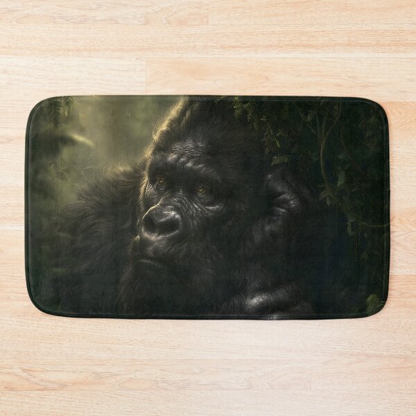 Item preview, Mountain Gorilla in thoughtful pose, Wildlife designed and sold by GuildedWordGraphics.