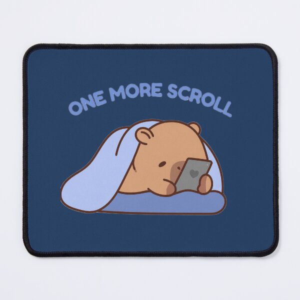 Item preview, One more scroll cozy capybara scrolling meme designed and sold by Thelazygrind.