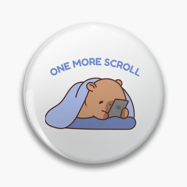Artikelvorschau, Noch ein Scrollen, gemütliches Capybara-Scroll-Meme entworfen und verkauft von Thelazygrind.