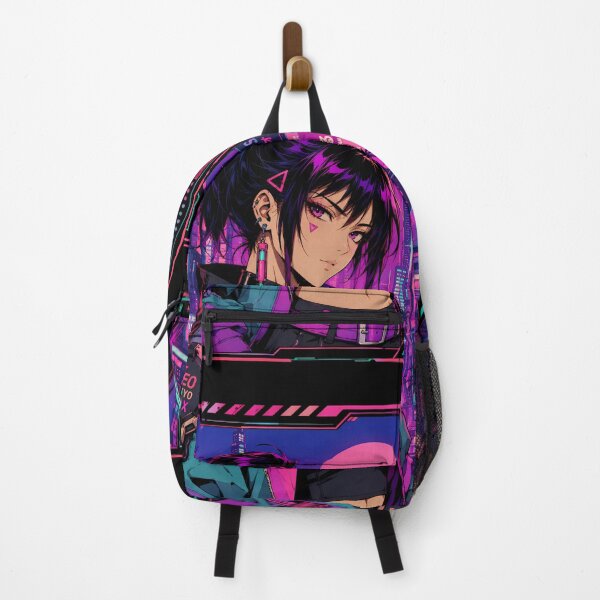 Item preview, Chica Neon Sunset Cyberpunk - Estética Anime Retro designed and sold by Apocalyptic Art Studio.