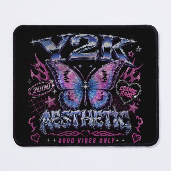 Item preview, Y2K Cosmic Babe Butterfly Chrome Aesthetic Retro 2000s Graphic Design designed and sold by BlankPaper Clothing.