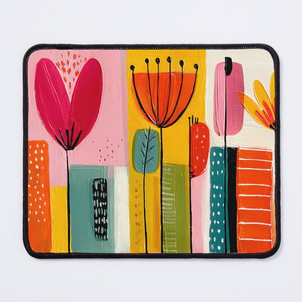 Item preview, Whimsical Botanical Blooms with Bold Patterns and Vibrant Abstract Floral Contemporary Wall Art designed and sold by OlfactoART Studio.