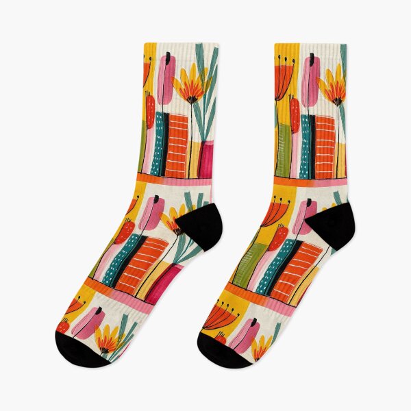 Item preview, Whimsical Botanical Blooms with Bold Patterns and Vibrant Abstract Floral Contemporary Wall Art designed and sold by OlfactoART Studio.