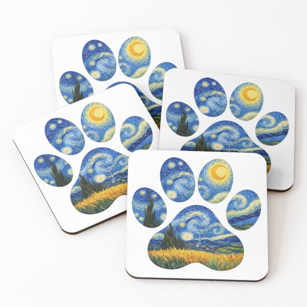 Item preview, Paw Prints Dog Van gogh designed and sold by Petsthetic.