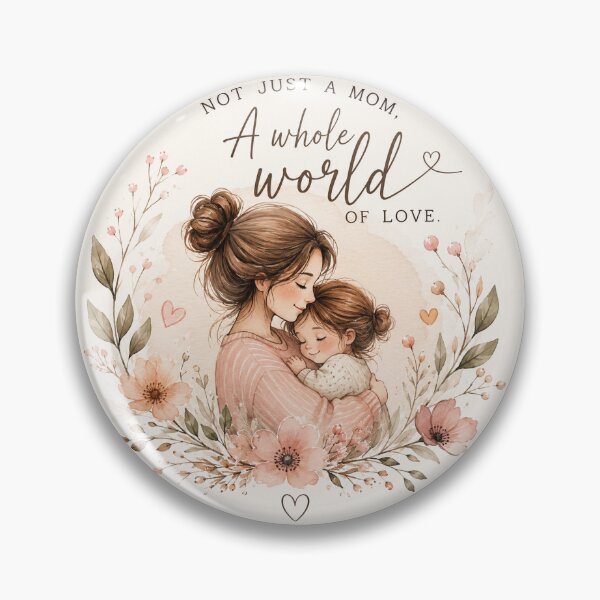 Artikelvorschau, Nicht nur eine Mutter, eine ganze Welt voller Liebe – Aquarell-Design Mutter & Tochter entworfen und verkauft von JolususaStore.