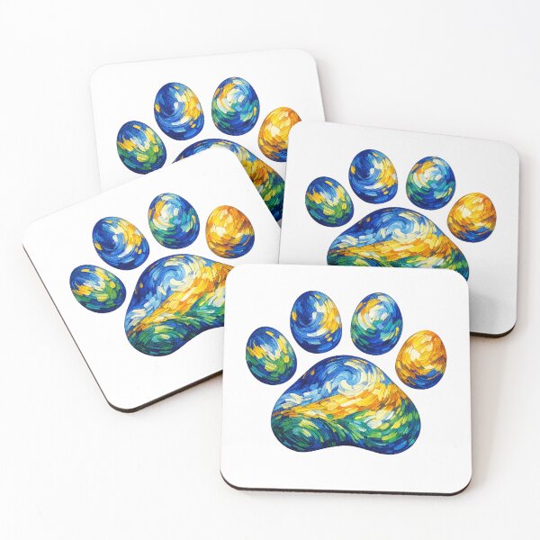 Item preview, Paw Prints Dog Van gogh designed and sold by Petsthetic.