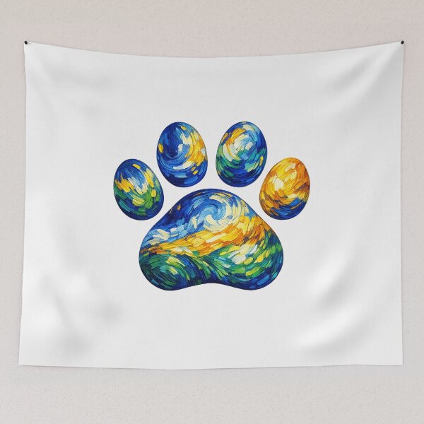 Item preview, Paw Prints Dog Van gogh designed and sold by Petsthetic.