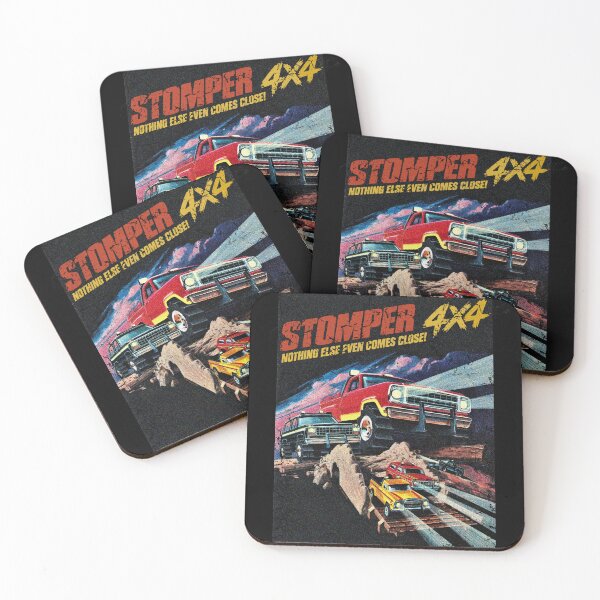 Item preview, Stomper 4X4 Monster Truck T-Shirt Retro Stripes, Racing Graphic. designed and sold by BlueLineLAX.