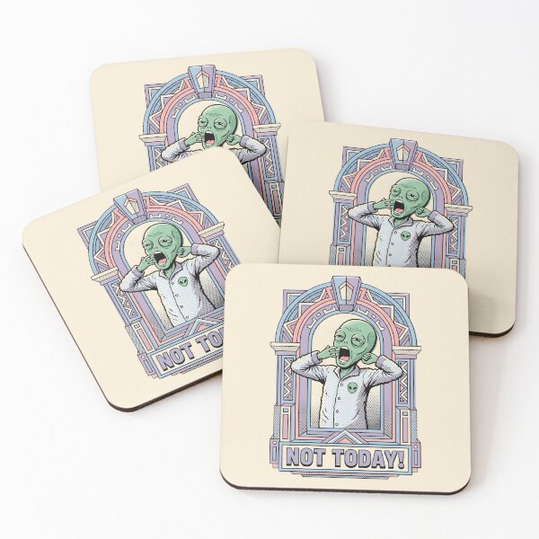 Item preview, Sleepy Alien Yawning in Fuzzy Pajamas Retro Graphic designed and sold by DuckOddity.