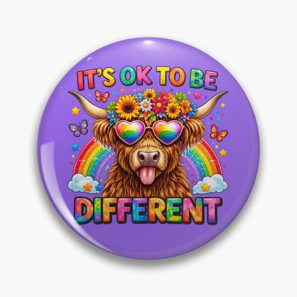 Item preview, It's OK To Be Different Highland Cow designed and sold by butterflies-new.