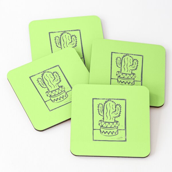 Item preview, Happy Cactus on a green background designed and sold by SombreroDoodles.