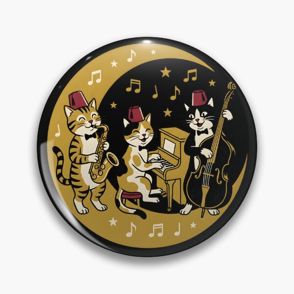 Item preview, Midnight Jazz Cats on the Moon designed and sold by RiadInkStudio.
