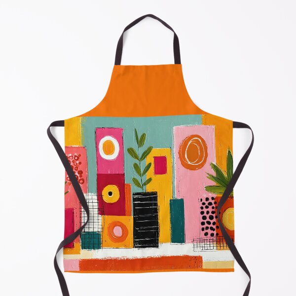 Item preview, Geometric Garden Escape with Vibrant Plants and Bold Abstract Contemporary Botanical Wall Art designed and sold by OlfactoART Studio.