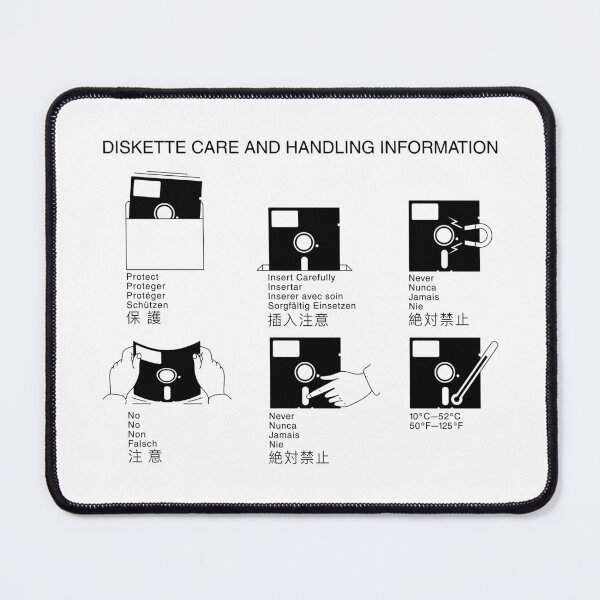 Item preview, 5 1/4" Diskette Care And Handling Information - Black designed and sold by ABSTRACT-IVISM.
