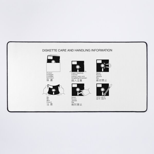 Item preview, 5 1/4" Diskette Care And Handling Information - Black designed and sold by ABSTRACT-IVISM.
