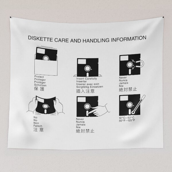 Item preview, 5 1/4" Diskette Care And Handling Information - Black designed and sold by ABSTRACT-IVISM.