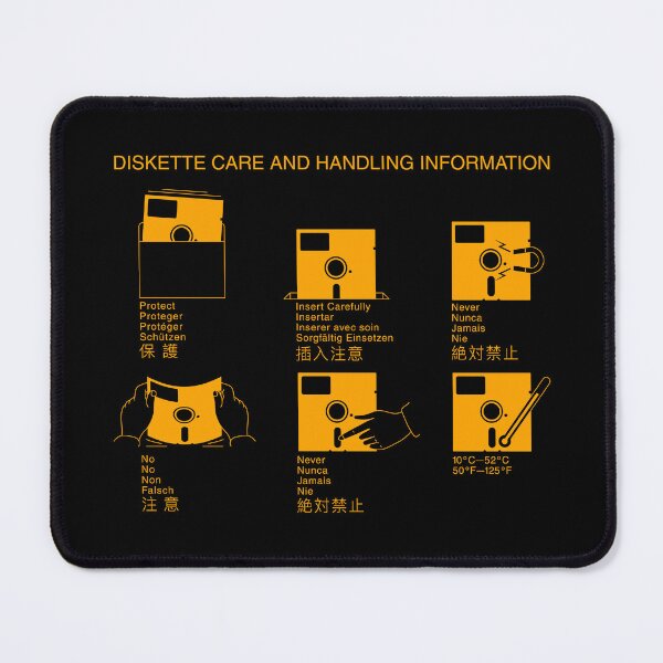 Item preview, 5 1/4" Diskette Care And Handling Information - Orange designed and sold by ABSTRACT-IVISM.
