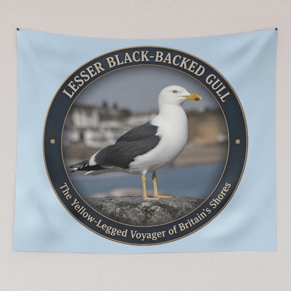 Item preview, LESSER BLACK‑BACKED GULL – The Yellow‑Legged Voyager of Britain’s Shores designed and sold by The Digital Compass.