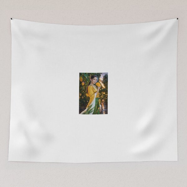 Item preview, Woman in Yellow Silk Holding a Mango designed and sold by CathryneDelamort.