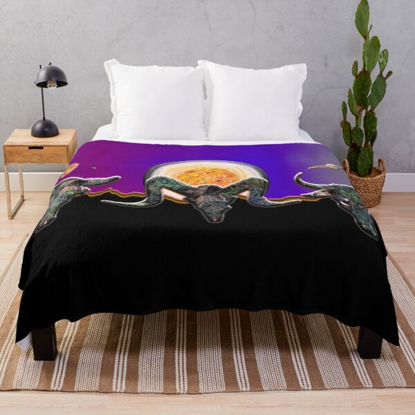 Item preview, Web Heads Black Mountain Purple celestial Sky with Bison, Ram, and Bull designed and sold by AJLeibengeist.