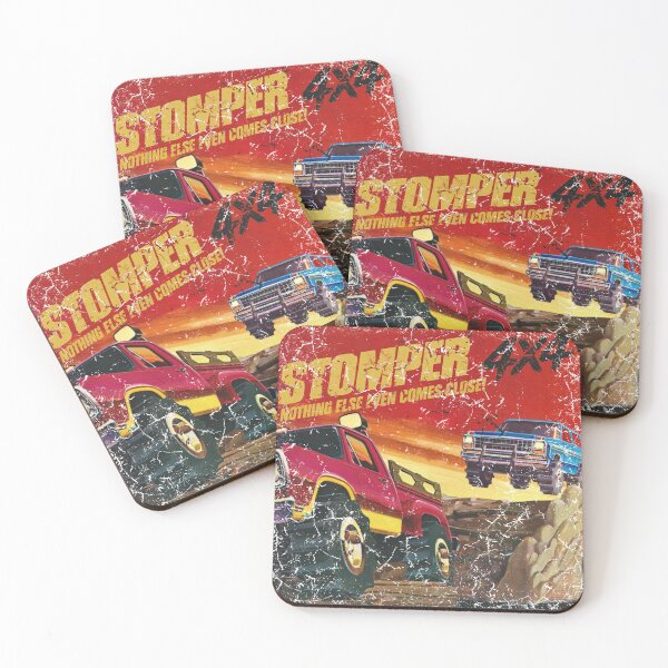 Item preview, Stomper 4X4 Monster Truck T-Shirt Retro Stripes, Racing Graphic. designed and sold by BlueLineLAX.