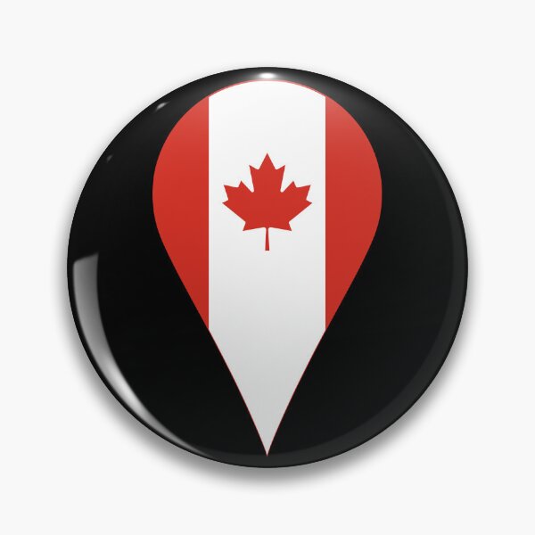 Item preview, Canada Flag Location Pin Map Marker | Canadian Destination GPS Icon designed and sold by NTGUILTY.