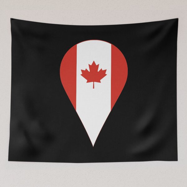 Item preview, Canada Flag Location Pin Map Marker | Canadian Destination GPS Icon designed and sold by NTGUILTY.
