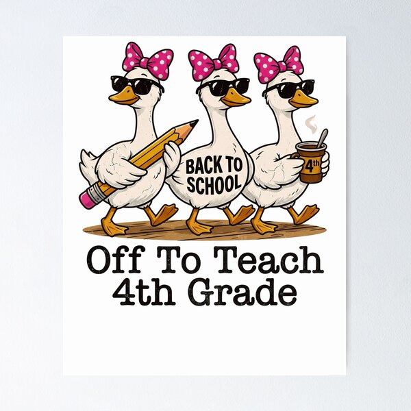 Item preview, Funny 4th Grade Teacher Goose Squad Back To School designed and sold by NADIASHOP86.