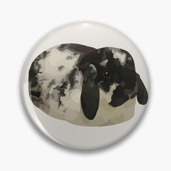 Item preview, Black and white lop bunny designed and sold by MadCurios.