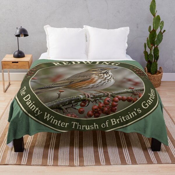 Item preview, REDWING   – The Dainty Winter Thrush of Britain’s Gardens designed and sold by The Digital Compass.