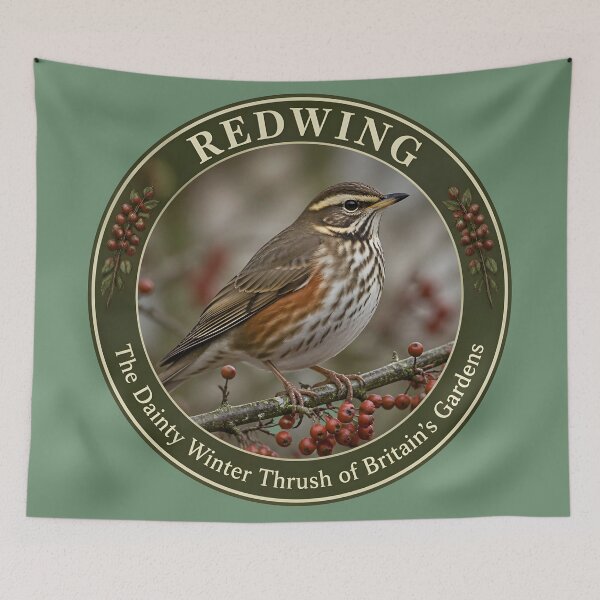 Item preview, REDWING   – The Dainty Winter Thrush of Britain’s Gardens designed and sold by The Digital Compass.