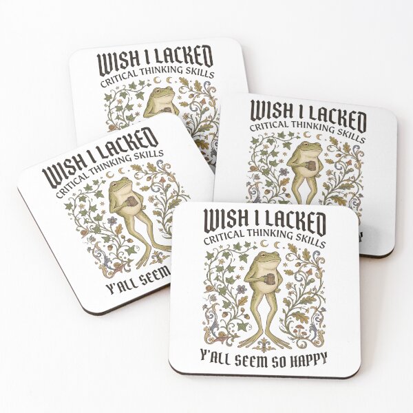 Item preview, Wish I Lacked Critical Thinking Skills Y'all Seem So Happy Funny Frog designed and sold by SARAGOZ.