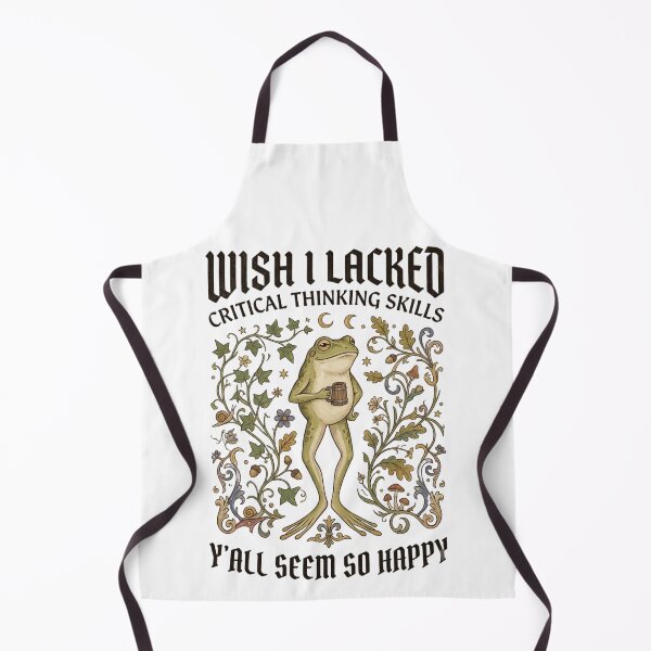 Item preview, Wish I Lacked Critical Thinking Skills Y'all Seem So Happy Funny Frog designed and sold by SARAGOZ.