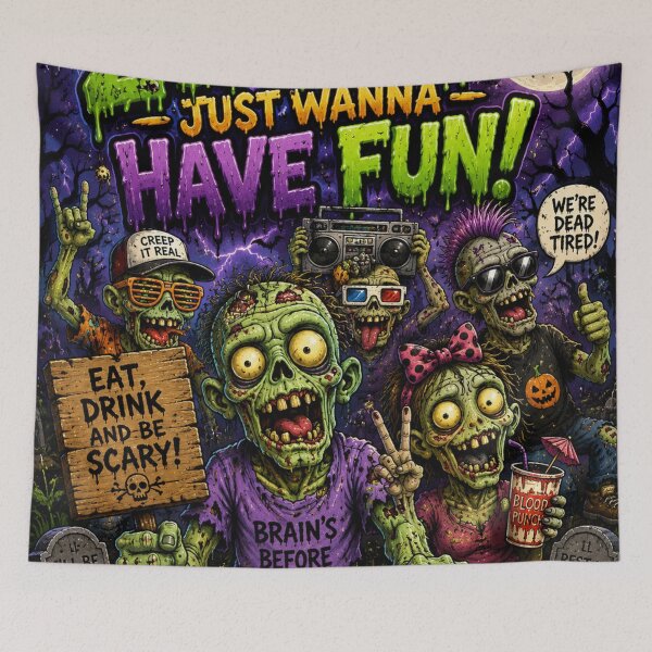 Item preview, Zombies Just Want To Have Fun designed and sold by DazzleKitty.