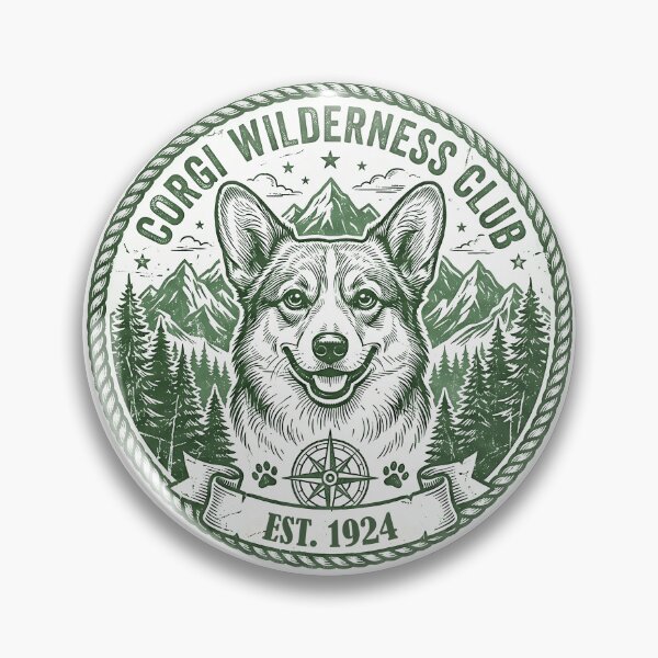 Item preview, Vintage Corgi Wilderness Club Shirt, Retro Corgi Mountain Forest Badge Est 1924 Tee, Unique Corgi Outdoor Gift for Dog and Nature Lovers designed and sold by Wearable Canvas...
