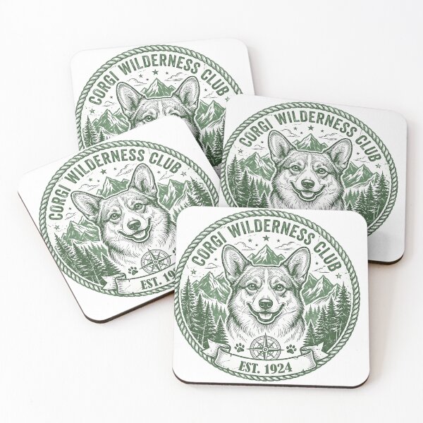 Item preview, Vintage Corgi Wilderness Club Shirt, Retro Corgi Mountain Forest Badge Est 1924 Tee, Unique Corgi Outdoor Gift for Dog and Nature Lovers designed and sold by Wearable Canvas...