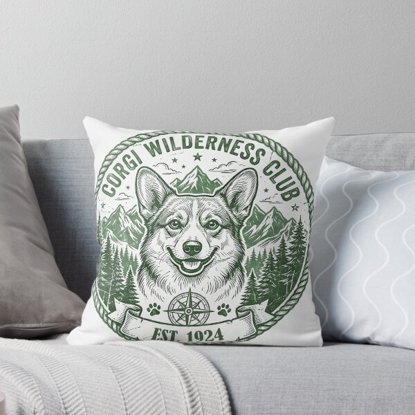 Item preview, Vintage Corgi Wilderness Club Shirt, Retro Corgi Mountain Forest Badge Est 1924 Tee, Unique Corgi Outdoor Gift for Dog and Nature Lovers designed and sold by Wearable Canvas...