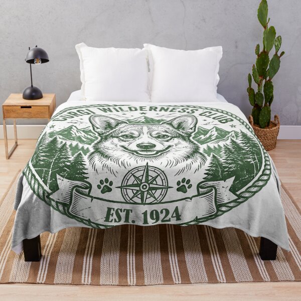 Item preview, Vintage Corgi Wilderness Club Shirt, Retro Corgi Mountain Forest Badge Est 1924 Tee, Unique Corgi Outdoor Gift for Dog and Nature Lovers designed and sold by Wearable Canvas...