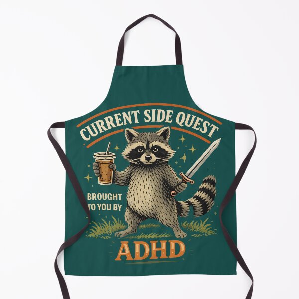 Item preview, Current Side Quest ADHD Raccoon designed and sold by butterflies-new.